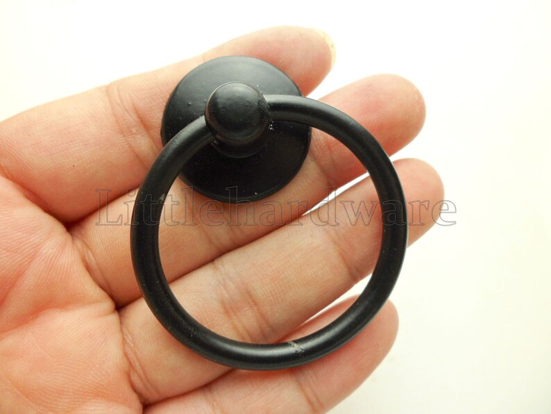 2 Pcs 52MM X 43MM vintage black Roman palace ring Pulls drawer handles drawer knobs vintage drawer pulls furniture hardware