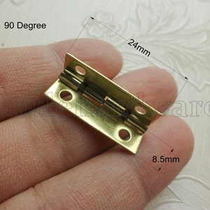 10 pcs 24mmX8.5mm(half width) golden 90 degrees classic butt hinges / parliament hinges / Piano Hinges / decorative hinges VH0095