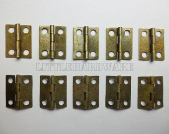 50 Pcs antique brass color metal hinges parliament hinges jewelry box hinges decorative hinges 18mmX16mm VH0017