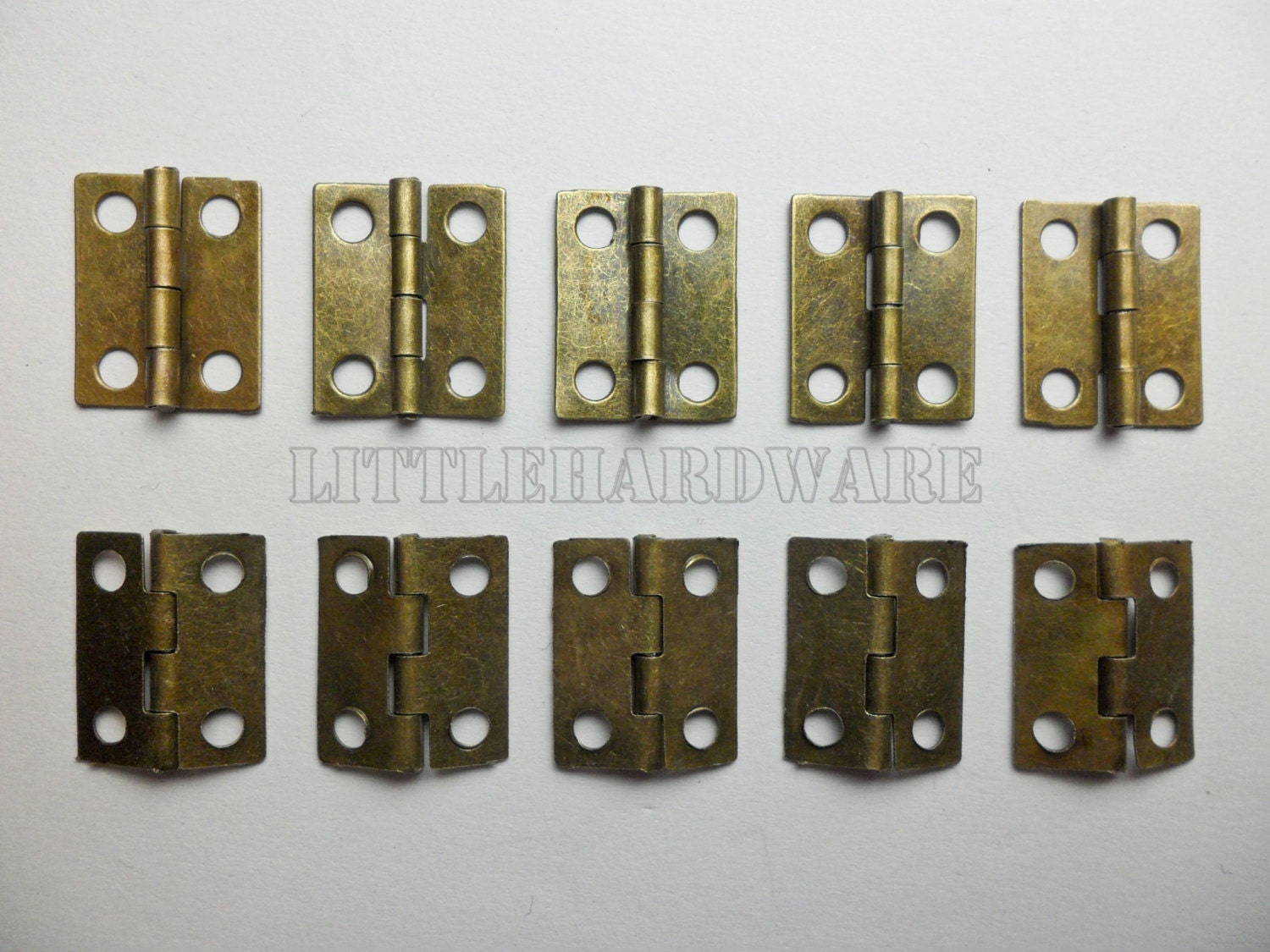 50 Pcs Antique Brass Color Metal Hinges Parliament Hinges Etsy
