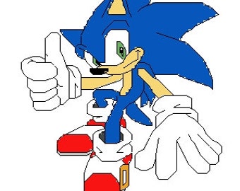 Sonic, der Igel Cross Stitch Pattern