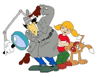 Inspector Gadget 80er Retro Kreuzstich-Muster
