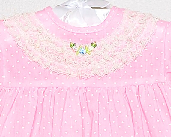 Vintage baby dress, Vintage pink dress, 6-9 mo ba… - image 7