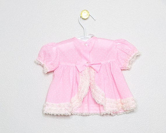 Vintage baby dress, Vintage pink dress, 6-9 mo ba… - image 5