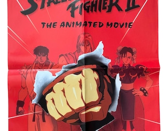 Street Fighter 2 The Animated Movie Poster 22 x 17 Manga 2006 Comic Con
