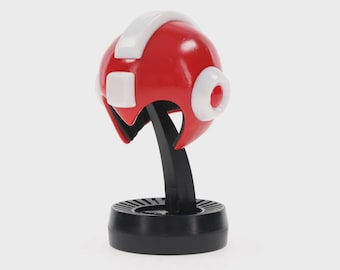 Mega Man Red Rush Mini Helmet Replica by Loot Crate with stand and box 2014