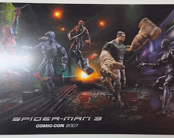 Spiderman 3 Large Postcard poster from Comic Con 2007 Hasbro