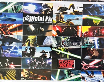 Star Wars The Clone Wars mini poster vintage 2009.
