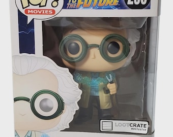 Funko Pop Movies Dr Emmett Brown 236 Back to the Future Loot Crate Exclusive NIB 2015