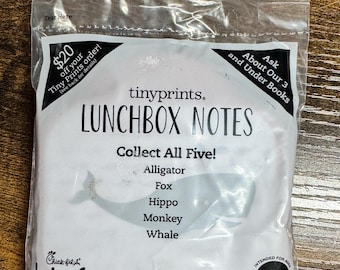 Chick-fil-A Kids LUNCHBOX NOTES Whale 5 Notes each pack NEW in plastic. never opened.