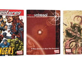 Lot of 3 mini Marvel posters Avengers, Hulk, Universal Very Good condition 2006