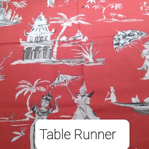 Asian Table Runner, Oriental Table Runner, Table Linen, Bed Runner, Table Cloth, Wedding/Dining/Banquet, Buffet Runner, Dresser Scarf