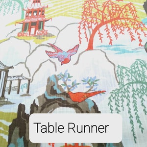 Asian Table Runner, Oriental Table Runner, Table Linen, Bed Runner, Table Cloth, Wedding/Dining/Banquet, Buffet Runner, Dresser Scarf