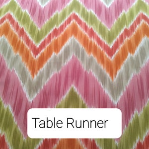 Table Runner, Table Linen, Bed Runner, Table Cloth, Ikat Chevron, Wedding/Dining/Reception/Banquet, Buffet Runner, Dresser Scarf