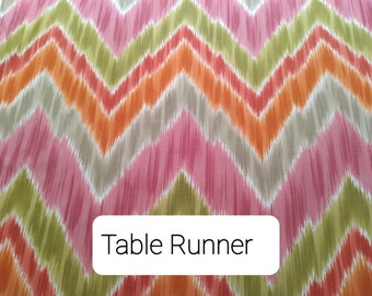Corredor de mesa, Ropa de mesa, Corredor de cama, Mantel, Ikat Chevron, Boda/Comedor/Recepción/Banquete, Corredor buffet, Pañuelo de tocador
