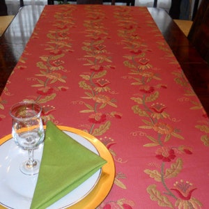 Woven Table Runner, Tapestry Runner, Table Linen, Bed Runner, Lined Runner, Dining, 26&#39;&#39;x104&#39;&#39; Runner, Table Cloth, Dresser/Buffet Scarf