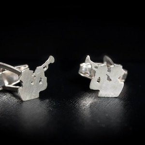 Cufflinks Musique, Boutons de manchette personnalisés, Argent sterling, Fait main, Cadeau pour le père, Boutons de manchette grooms, cadeau Bestman, cadeau pour lui