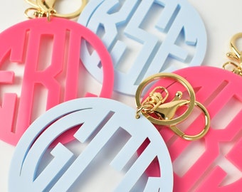 Mit Monogramm Acryl Ausschnitt Keychain