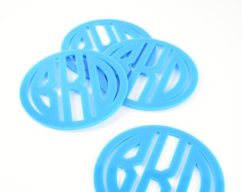 Acrylic Monogram Coaster Set