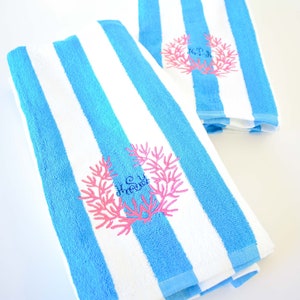 Monogram Cabana Stripe Beach Towel