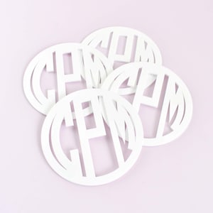 Acrylic Monogram Coaster Set of Four