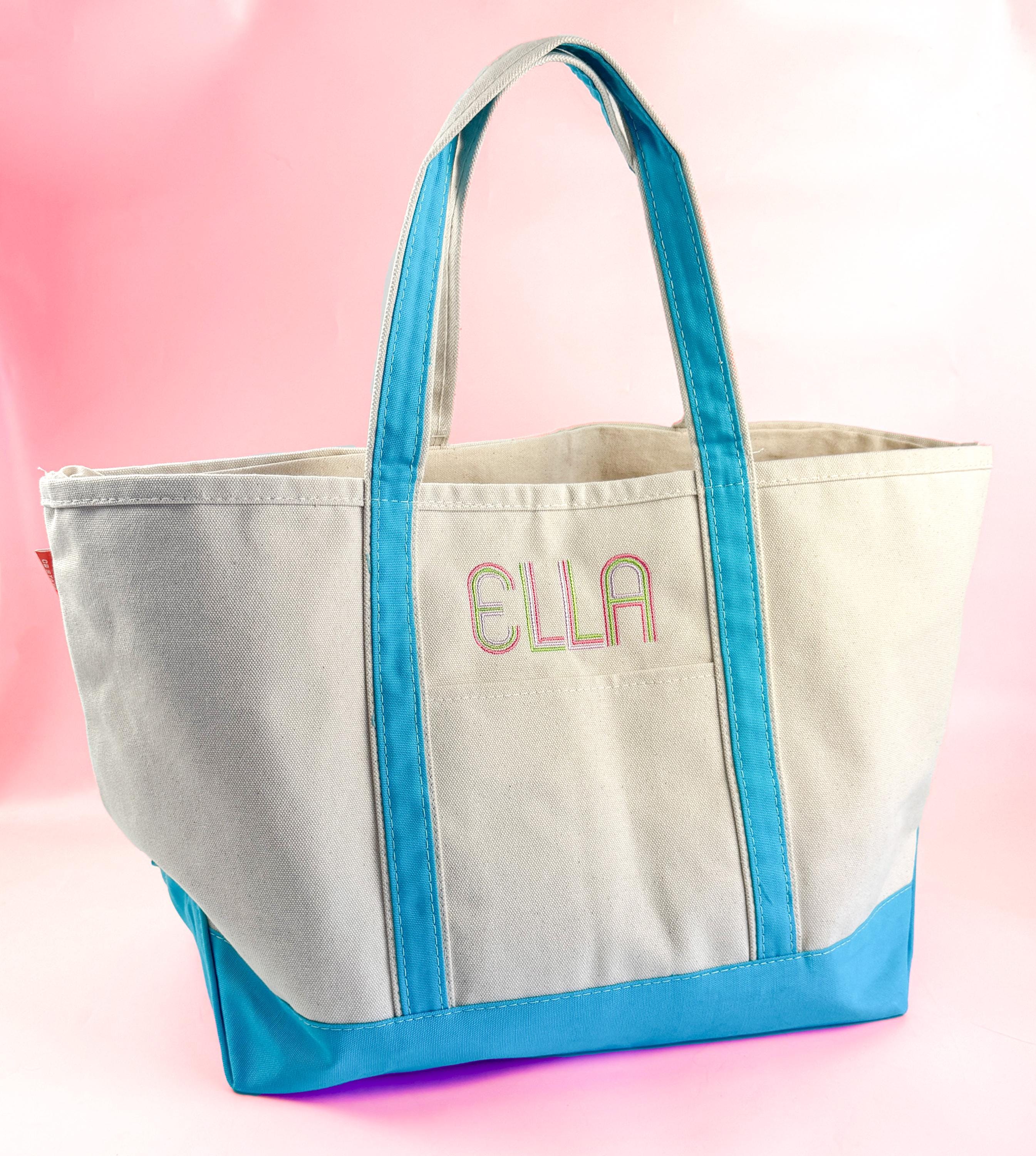 Personalized Canvas Boat Tote
