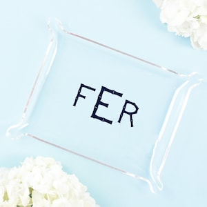 Monogram Acrylic Trinket Tray