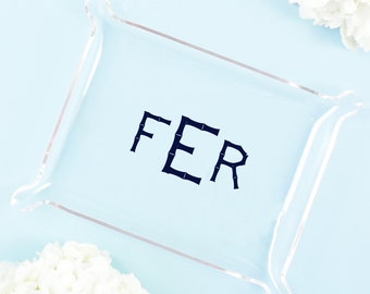 Monogram Acrylic Trinket Tray
