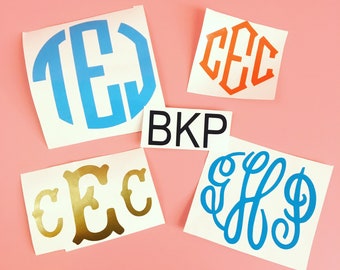 Personalized Monogram Decal: Custom Vinyl Sticker