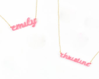 Personalized Name Acrylic Necklace