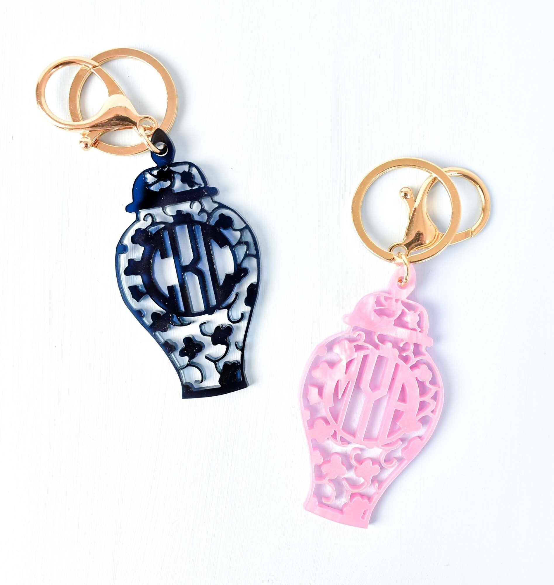 Monogram Ginger Jar Acrylic Keychain - Etsy