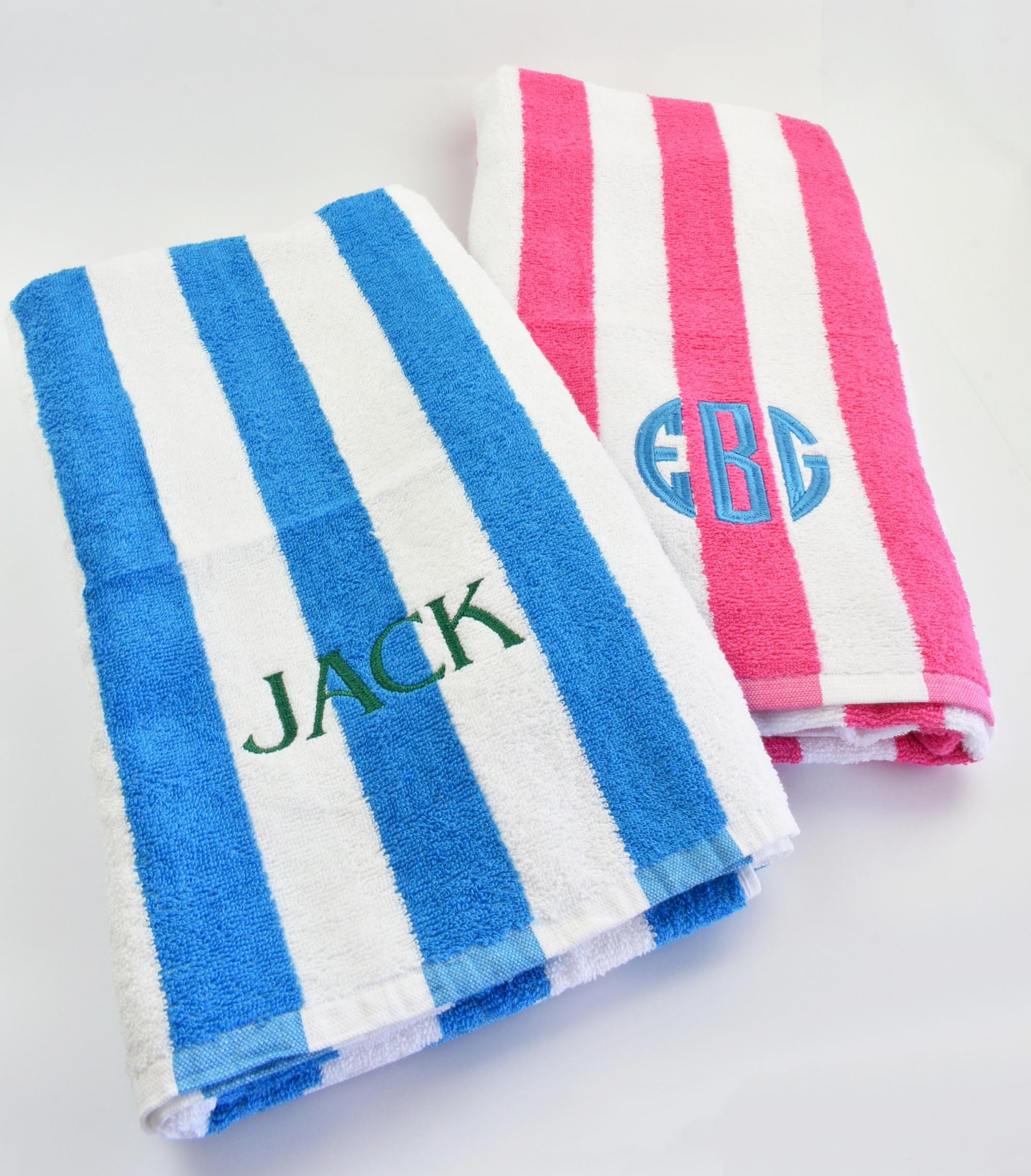 Monogram Cabana Stripe Beach Towel