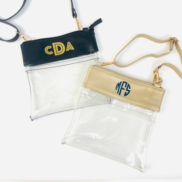 Clear Stadium Bag Game Day Cross Body Purse
