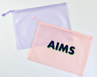 Personalisierte Mesh-Reißverschlusstasche