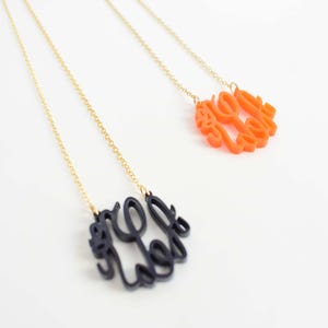 Monogram Acrylic Necklace