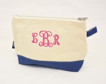 Personalized Canvas Makeup Bag