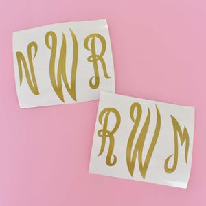 Personalized Monogram Decal: Custom Vinyl Sticker - Etsy