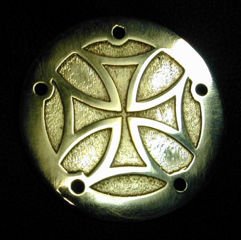 Brass Iron Cross Point Cover medallion harley Twin Cam Etsy