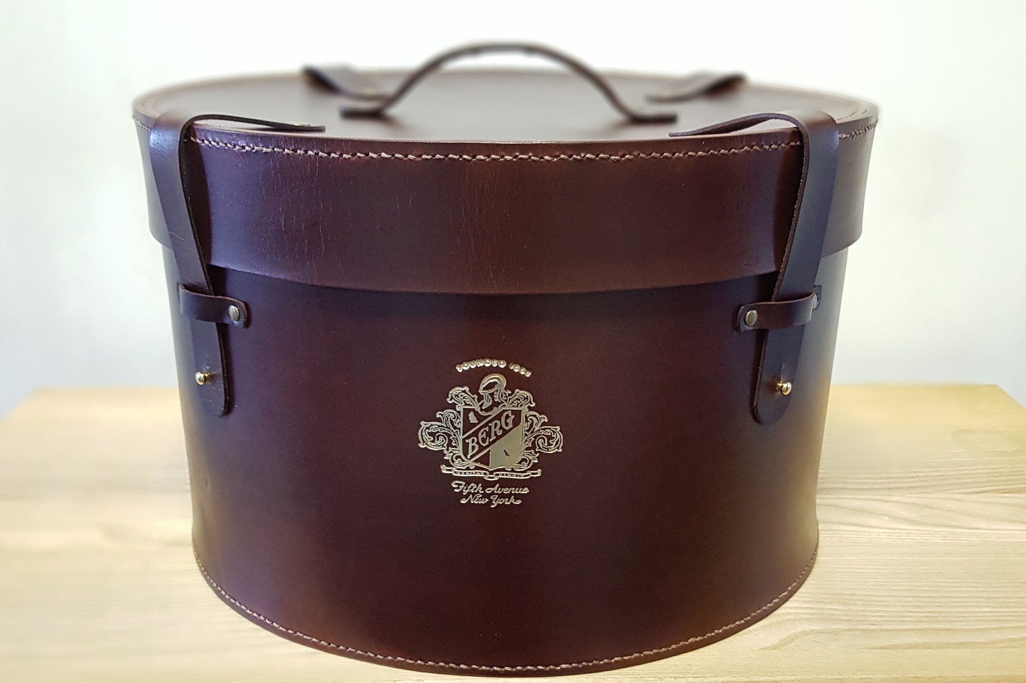 Leather Hat Box Vintage Hat Box Luxury Hat Box Round Leather -  Norway