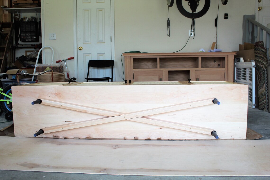 Custom Solid Wood Media With Cane Door Inserts Etsy