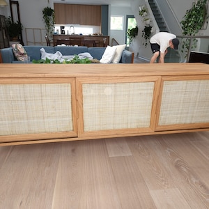 Console with Sliding Cane Doors