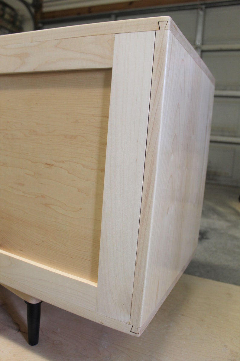 Custom Solid Wood Media With Cane Door Inserts Etsy