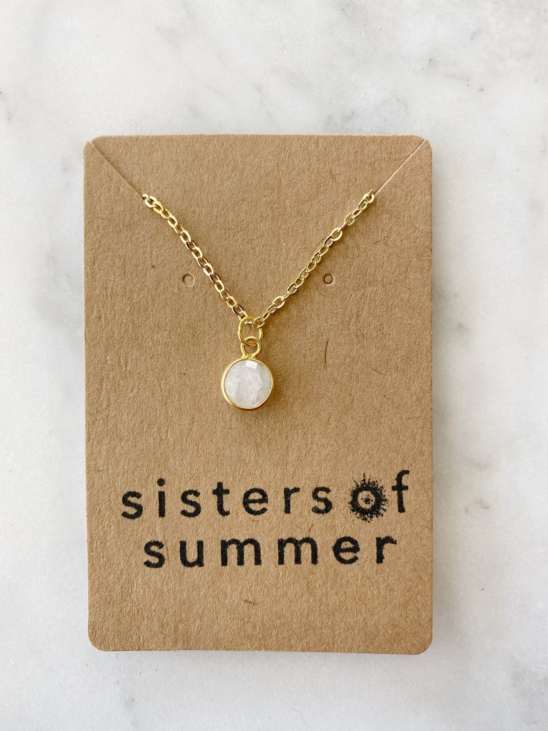 Moonstone Necklace on Goldfilled oR Steel Chain