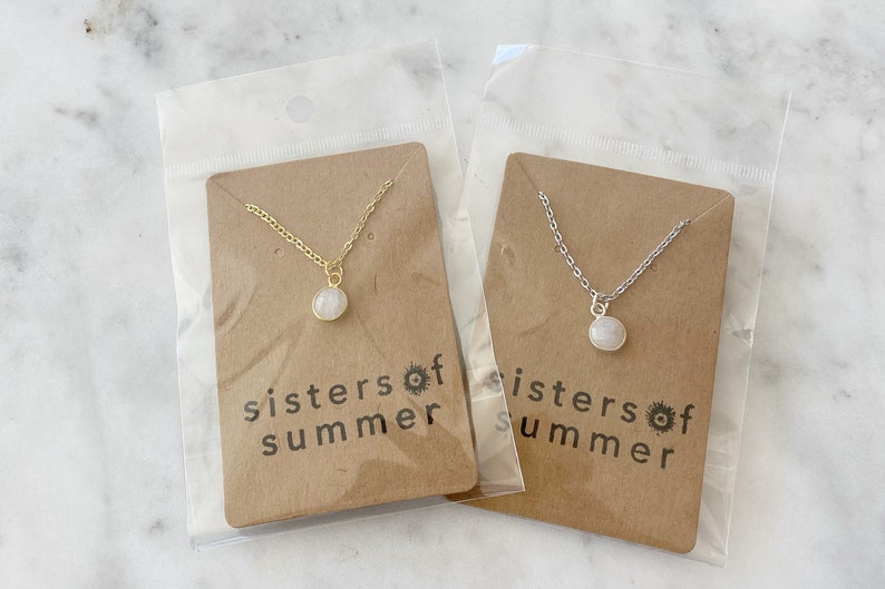 Moonstone Necklace on Goldfilled oR Steel Chain