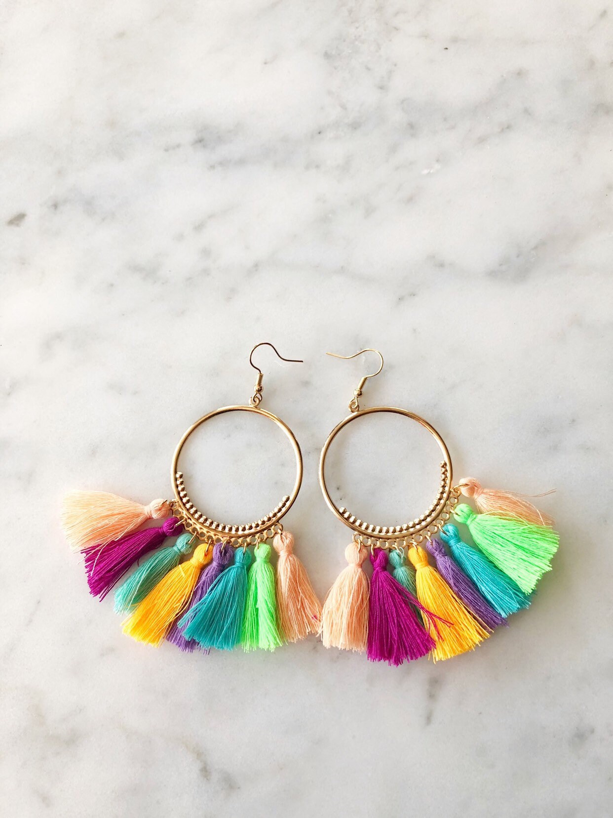 Fringe Hoop Earrings