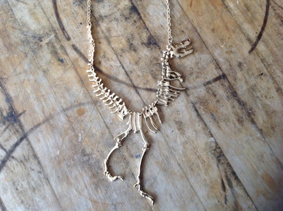 dinosaur skeleton necklace
