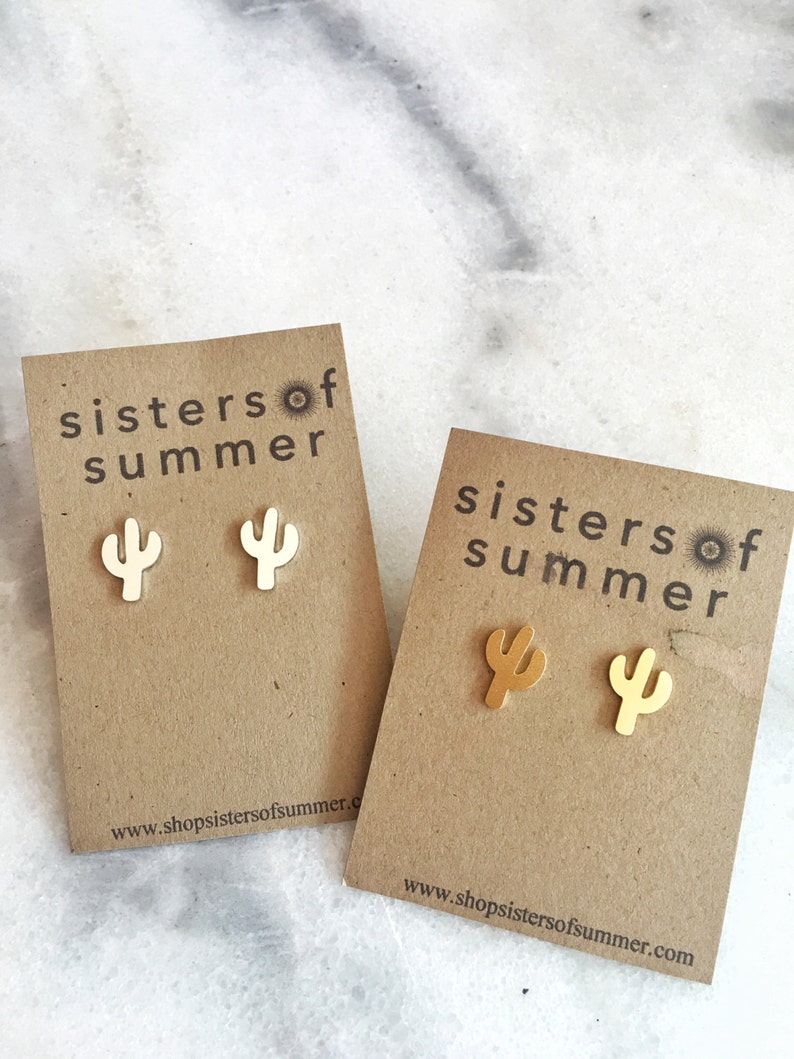 Desert Cactus Stud Earrings