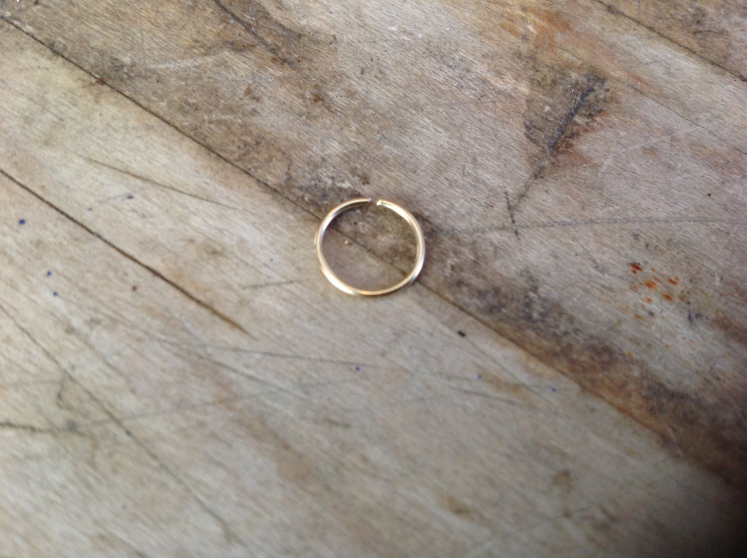 14K Solid Gold Hoop 20 Gauge Nose Ring