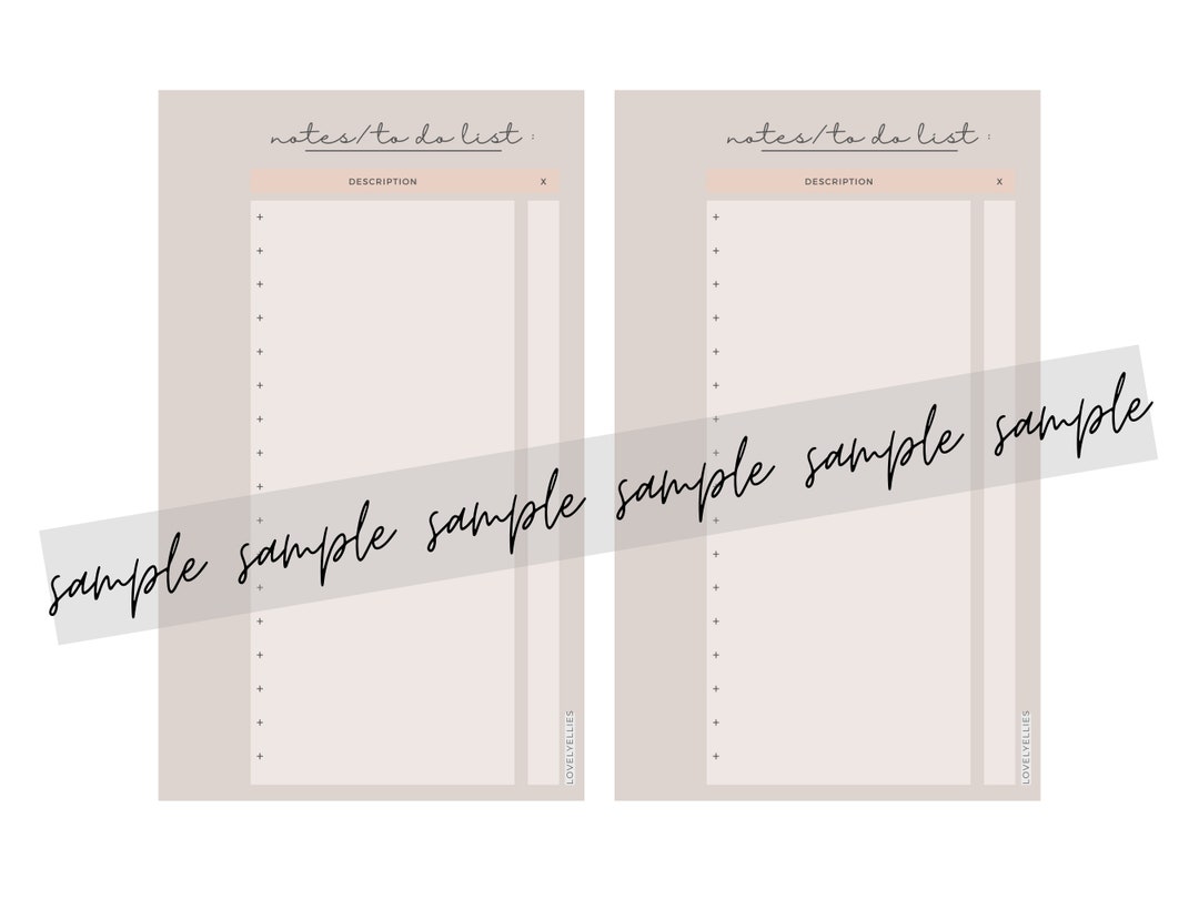 PRINTABLE Notes &amp; To-do List Sheets for Savings Binder for Budget ...