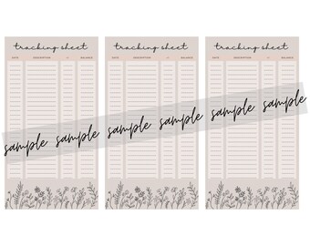 PRINTABLE Tracking Sheets | for Savings Binder | for Budget Binder | Savings Challenge | A6 Binder